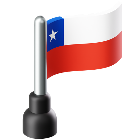 Bandeira do Chile  3D Icon