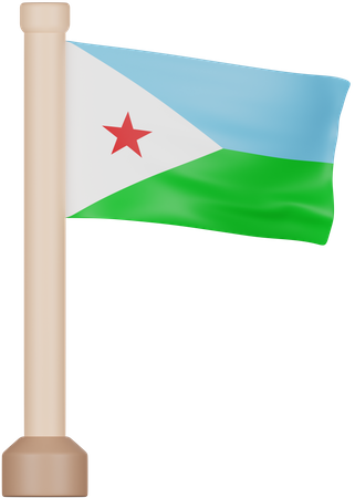 Bandeira do Djibuti  3D Icon