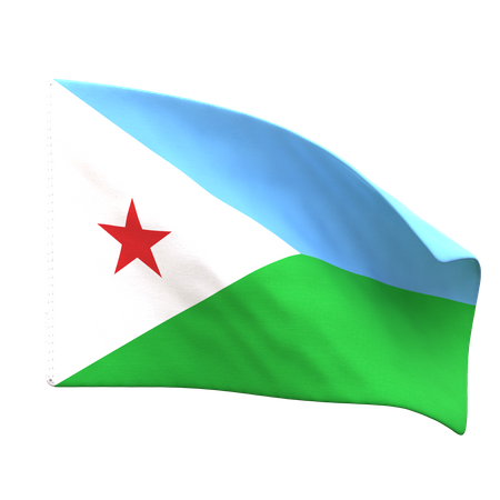 Bandeira do Djibuti  3D Icon