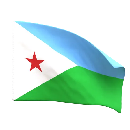 Bandeira do Djibuti  3D Icon