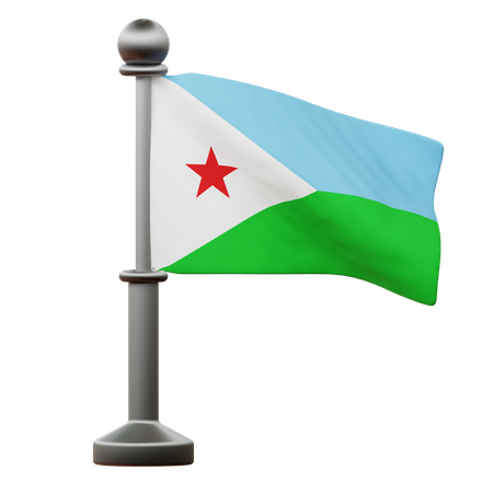 Bandeira do Djibuti  3D Icon