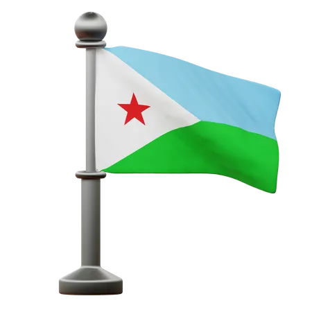 Bandeira do Djibuti  3D Icon