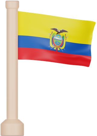 Bandeira do equador  3D Icon