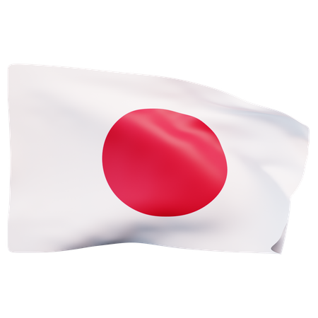 Bandeira do japão  3D Icon