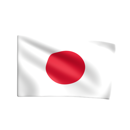 Bandeira do japão  3D Icon