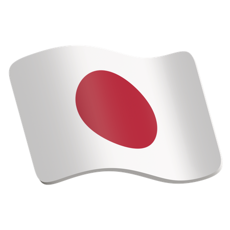 Bandeira do japão  3D Icon