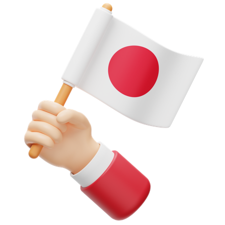 Bandeira do japão  3D Icon