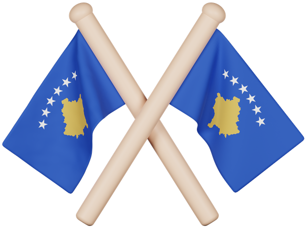 Bandeira do Kosovo  3D Icon