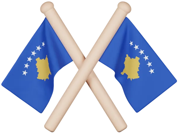 Bandeira do Kosovo  3D Icon