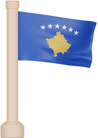 Bandeira do Kosovo  3D Icon