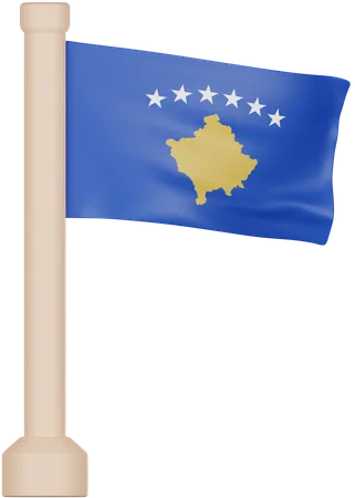 Bandeira do Kosovo  3D Icon