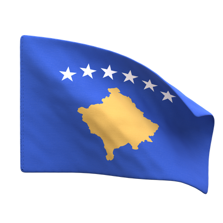 Bandeira do Kosovo  3D Icon