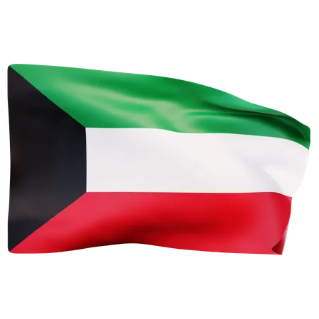 Bandeira do Kuwait  3D Icon