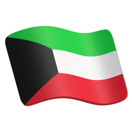 Bandeira do Kuwait  3D Icon