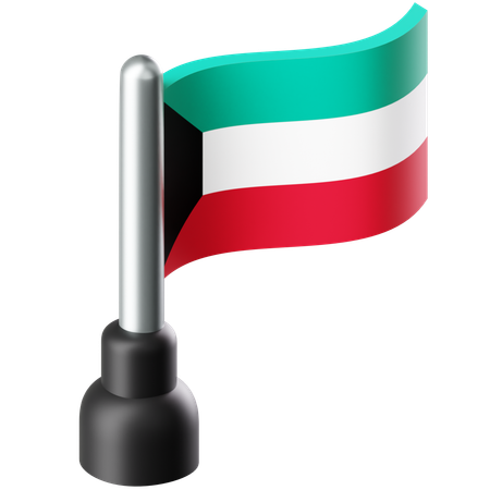 Bandeira do Kuwait  3D Icon