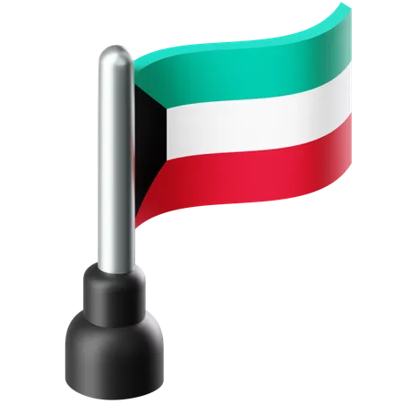 Bandeira do Kuwait  3D Icon