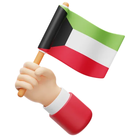 Bandeira do Kuwait  3D Icon