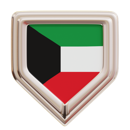 Bandeira do Kuwait  3D Icon