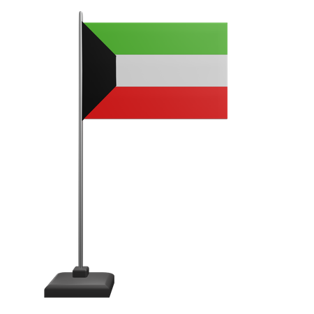 Bandeira do Kuwait  3D Icon
