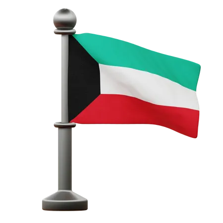 Bandeira do Kuwait  3D Icon