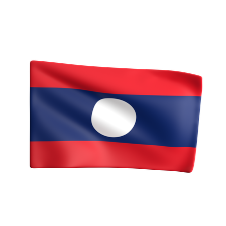 Bandeira do laos  3D Icon