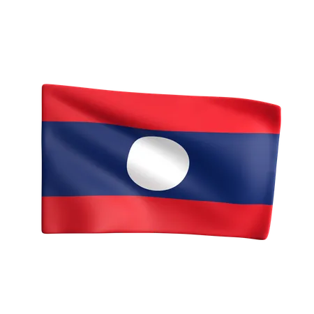 Bandeira do laos  3D Icon