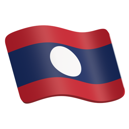 Bandeira do laos  3D Icon