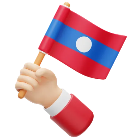 Bandeira do laos  3D Icon