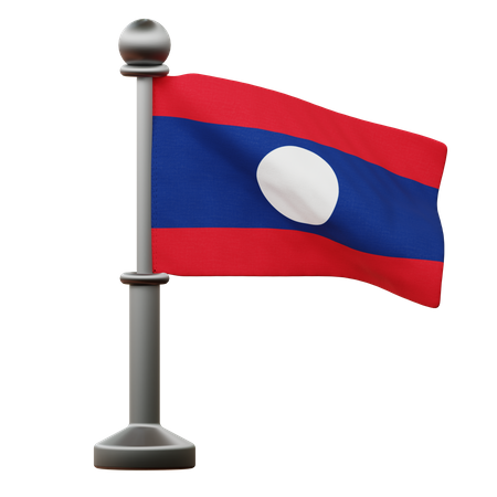 Bandeira do laos  3D Icon