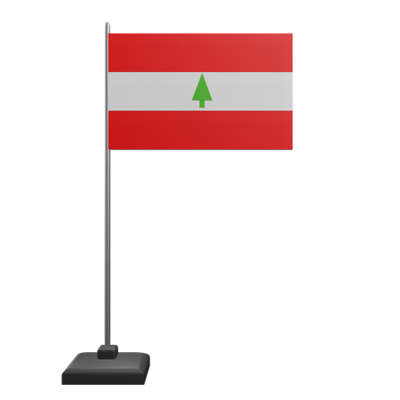 Bandeira do Líbano  3D Icon
