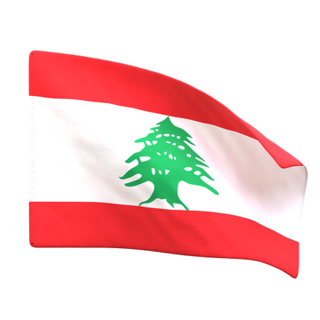 Bandeira do Líbano  3D Icon