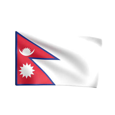 Bandeira do nepal  3D Icon