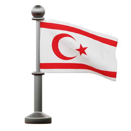 Bandeira do norte de chipre  3D Icon