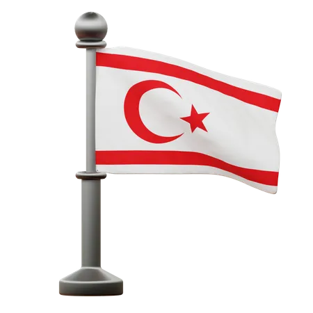 Bandeira do norte de chipre  3D Icon