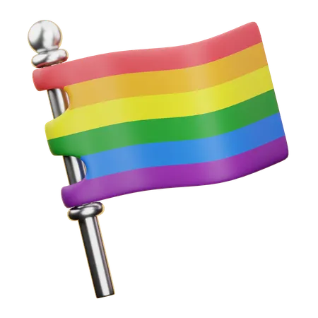 Bandeira do orgulho  3D Icon