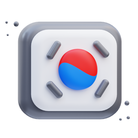 Bandeira do país sul-coreano  3D Icon