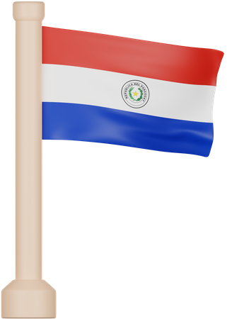 Bandeira do Paraguai  3D Icon