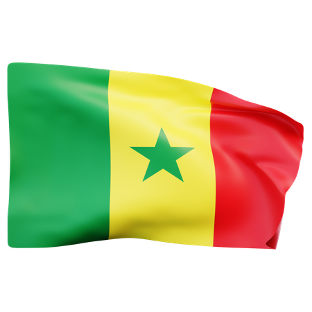 Bandeira do senegal  3D Icon