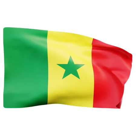 Bandeira do senegal  3D Icon