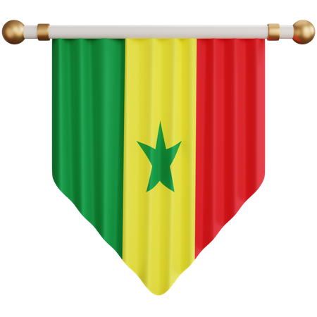 Bandeira do senegal  3D Icon