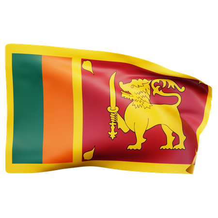 Bandeira do Sri Lanka  3D Icon