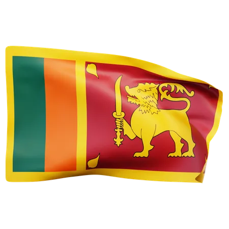 Bandeira do Sri Lanka  3D Icon