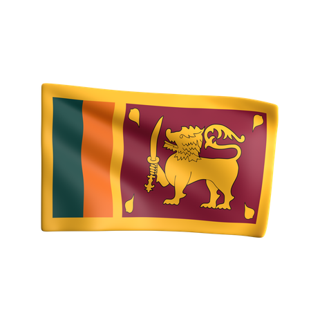 Bandeira do Sri Lanka  3D Icon