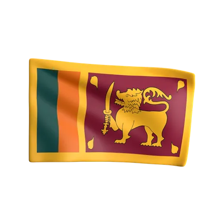 Bandeira do Sri Lanka  3D Icon