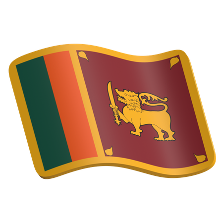 Bandeira do Sri Lanka  3D Icon