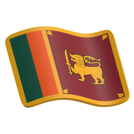 Bandeira do Sri Lanka  3D Icon