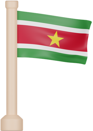 Bandeira do suriname  3D Icon