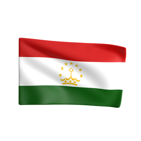 Bandeira do tajiquistão  3D Icon