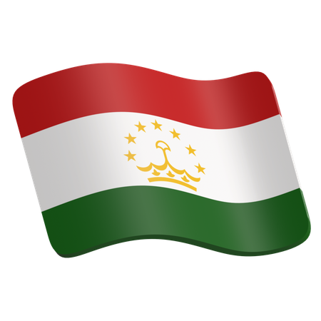 Bandeira do tajiquistão  3D Icon