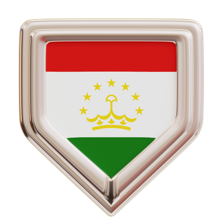 Bandeira do tajiquistão  3D Icon